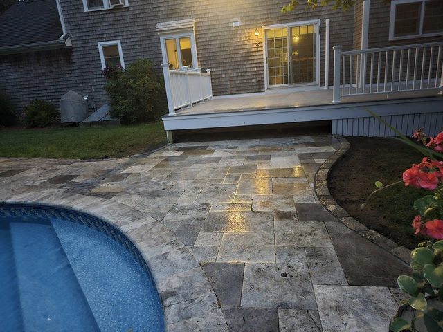 Pool Decks & Outdoor Living by Castle Masonry on Cape Cod