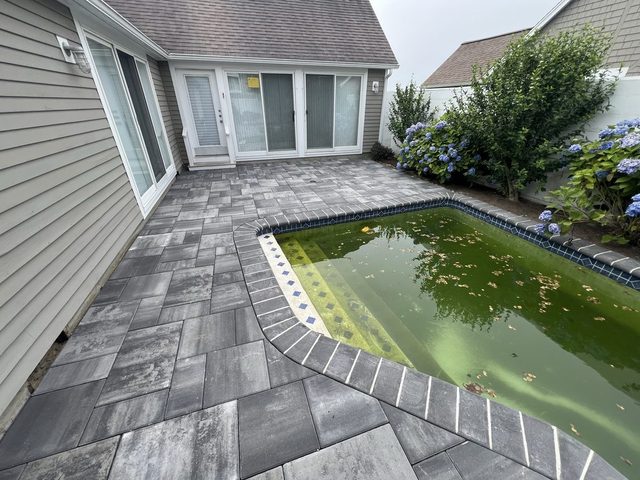 Pool Decks & Outdoor Living by Castle Masonry on Cape Cod