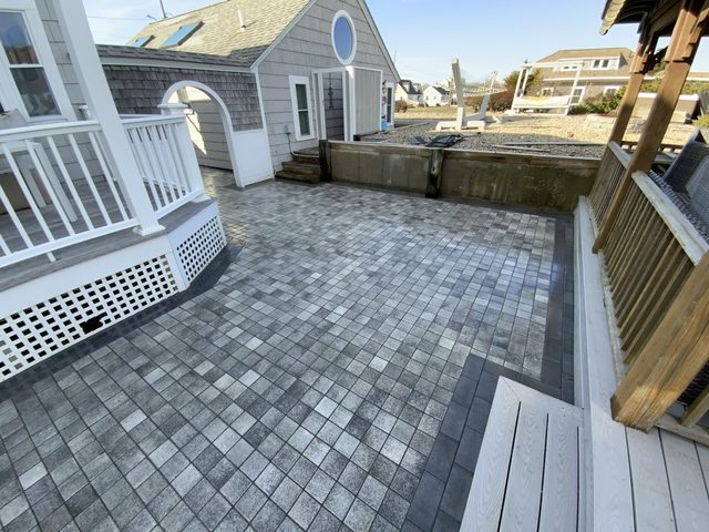 Pool Decks & Outdoor Living by Castle Masonry on Cape Cod